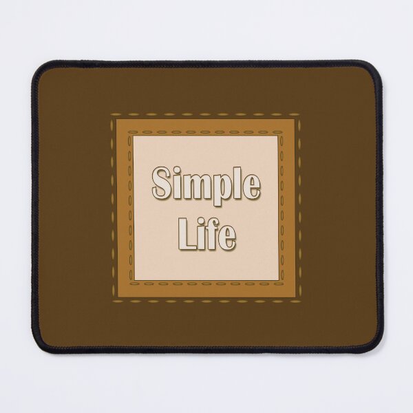 Item preview, The inscription "Simple life" in simulated textile frames of brown color shades designed and sold by Cherevan.