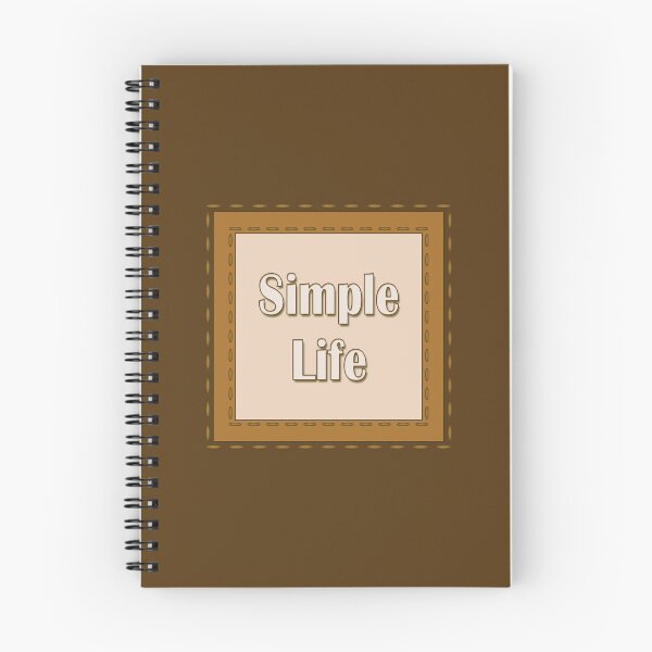 Item preview, The inscription "Simple life" in simulated textile frames of brown color shades designed and sold by Cherevan.