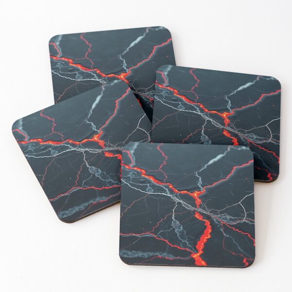 Item preview, Red Cracked Lava Marble Abstract designed and sold by IntelliMindDesigns.