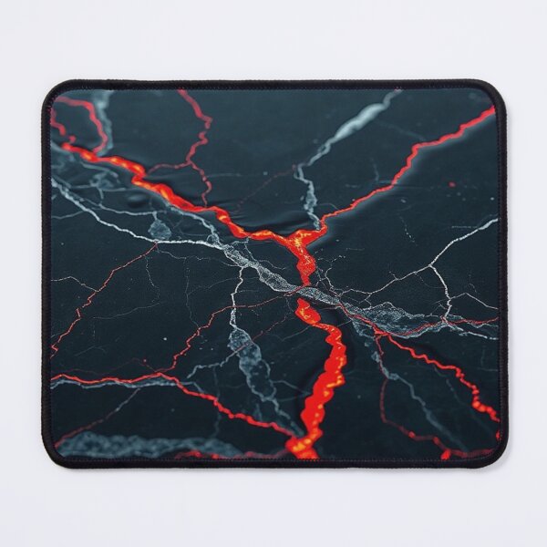 Item preview, Red Cracked Lava Marble Abstract designed and sold by IntelliMindDesigns.