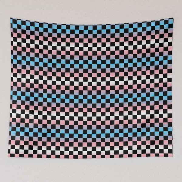 Item preview, Pink Blue and White Checkered Design  designed and sold by PatternTitan.