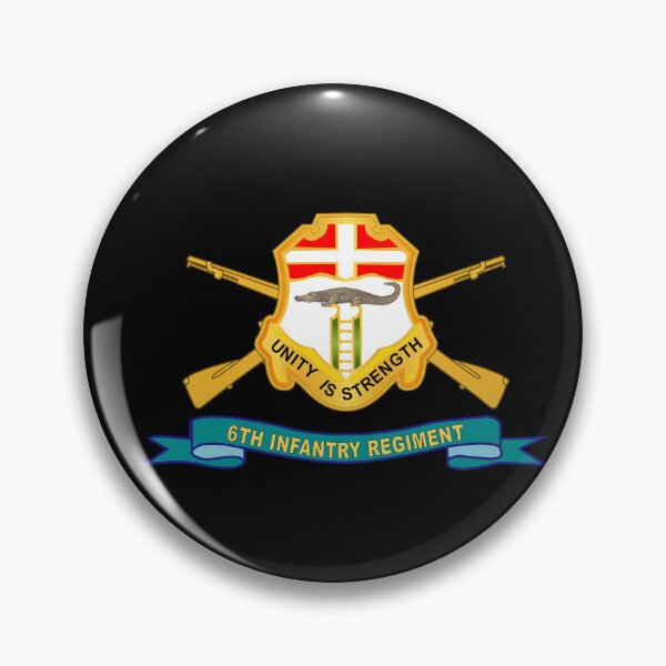Item preview, Army - 6th Infantry Regiment - DUI w Br - Ribbon X 300 designed and sold by Military Insignia Products.