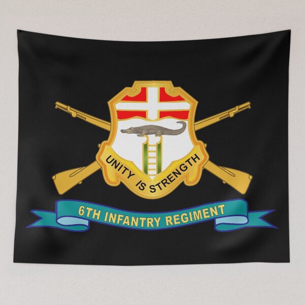 Item preview, Army - 6th Infantry Regiment - DUI w Br - Ribbon X 300 designed and sold by Military Insignia Products.