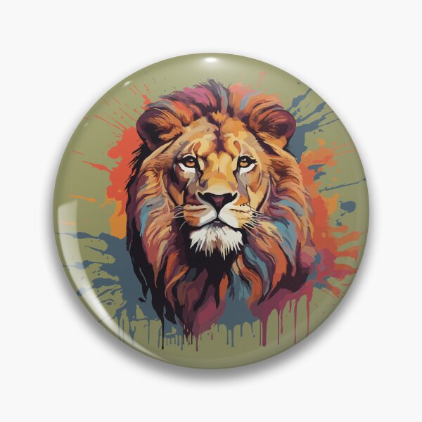 Item preview, Majestic Lion Head | Abstract Splash Art  designed and sold by MammothArt.