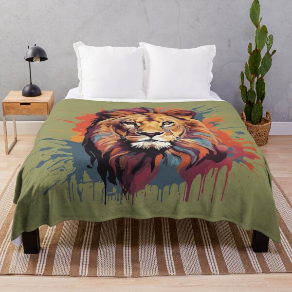 Item preview, Majestic Lion Head | Abstract Splash Art designed and sold by MammothArt.