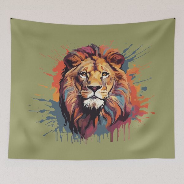 Item preview, Majestic Lion Head | Abstract Splash Art  designed and sold by MammothArt.