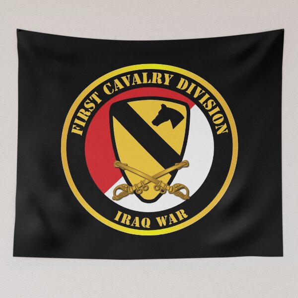Item preview, Army - 1st Cavalry Div - Red White - Iraq War designed and sold by Military Insignia Products.