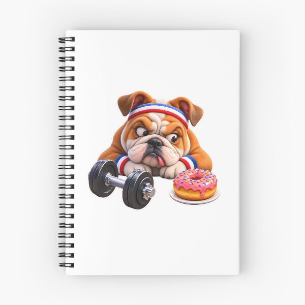 Item preview, Funny Bulldog Workout Donut Temptation designed and sold by WeirdStation.