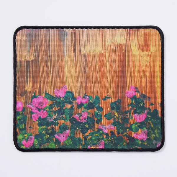 Item preview, Impasto Pink Wildflowers on Wooden Grain Canvas designed and sold by TerrellynKinneu.