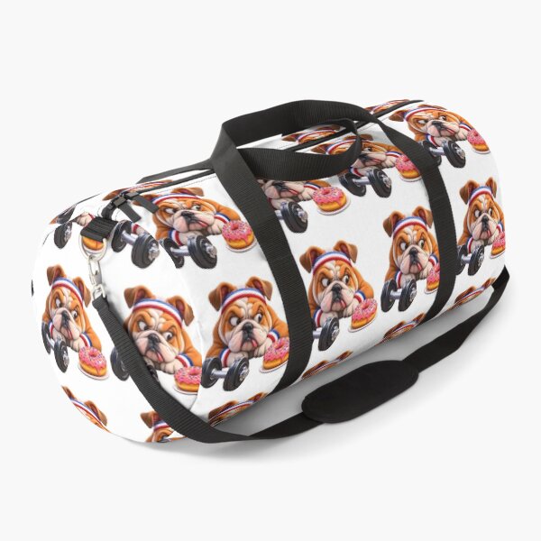 Item preview, Funny Bulldog Workout Donut Temptation designed and sold by WeirdStation.