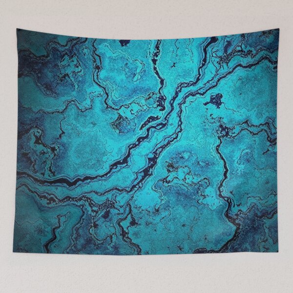 Item preview, Blue Lightning Cracked Marble designed and sold by IntelliMindDesigns.