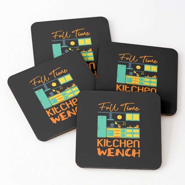 Item preview, Full Time Kitchen Wench (on Black) designed and sold by PawsitiveMum3.