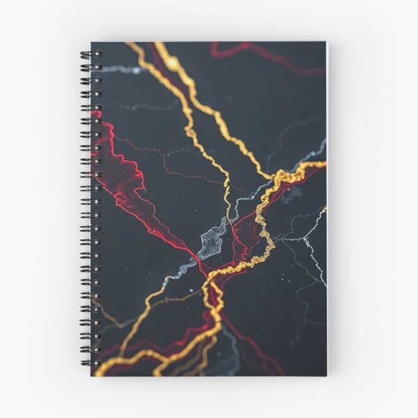 Item preview, Gold Lightning Dark Marble Abstract designed and sold by IntelliMindDesigns.