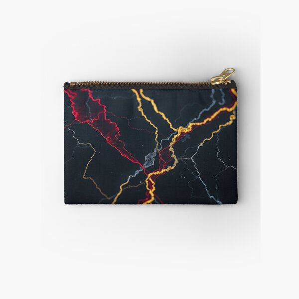 Item preview, Gold Lightning Dark Marble Abstract designed and sold by IntelliMindDesigns.