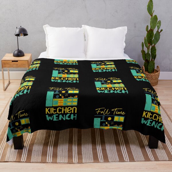 Item preview, Full Time Kitchen Wench (Yellow on Black) designed and sold by PawsitiveMum3.