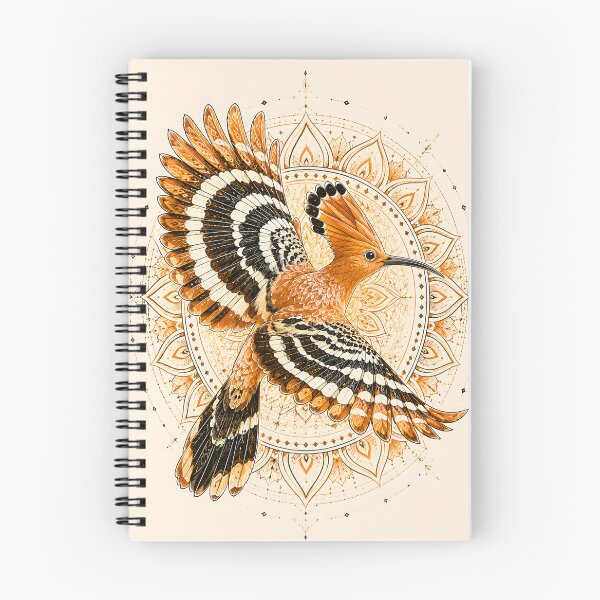 Item preview, Hoopoe Bird Mandala | Geometric Bird Mandala Art | Orange and Black Sacred Geometry | Ornamental Nature Wall Art designed and sold by suryabumblee.