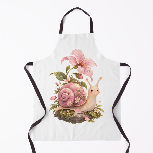 Item preview, Tiny Garden Snail – Whimsical Floral Cottagecore Art designed and sold by GraphiteRealm.