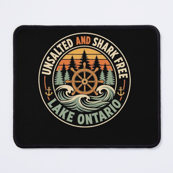 Item preview, Lake Ontario Retro Vintage Unsalted And Shark Free Funny Great Lakes designed and sold by clothesy7.