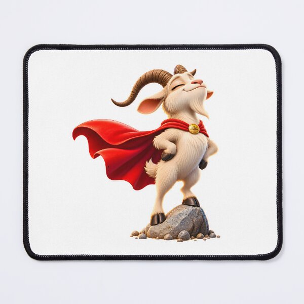 Item preview, Super Goat Hero Red Cape Design designed and sold by WeirdStation.