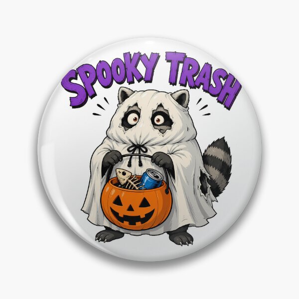 Item preview, Spooky Halloween Trash Panda Raccoon Ghost designed and sold by chattsuede.