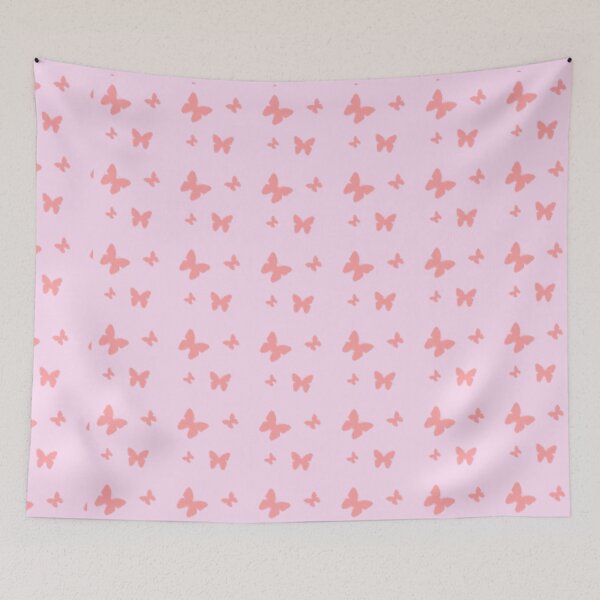 Item preview, Cute Pastel Pink Butterfly Pattern - Y2K Minimalist Aesthetic designed and sold by Yasmine Mohammed.