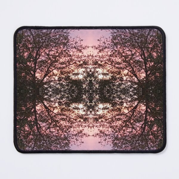 Item preview, Tree with a pink and purple colored sky, mirror photo designed and sold by lyloubeaupere.