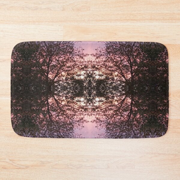 Item preview, Tree with a pink and purple colored sky, mirror photo designed and sold by lyloubeaupere.