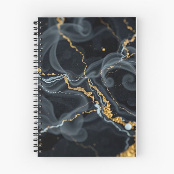Item preview, Black Gold Marble Vein Abstract designed and sold by IntelliMindDesigns.