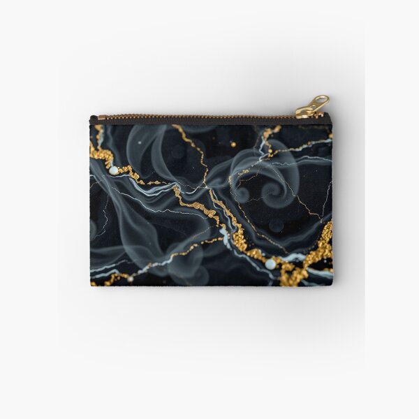 Item preview, Black Gold Marble Vein Abstract designed and sold by IntelliMindDesigns.