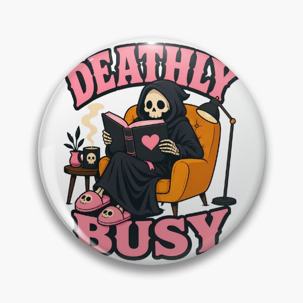 Item preview, Deathly Busy Grim Reaper Cozy Goth Reader designed and sold by chattsuede.