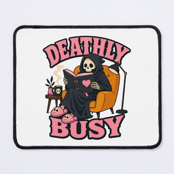 Item preview, Deathly Busy Grim Reaper Cozy Goth Reader designed and sold by chattsuede.