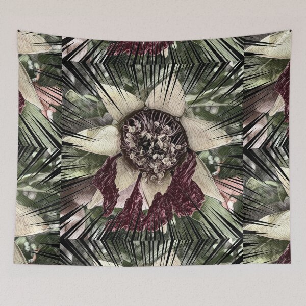 Item preview, Gothic Exotic Flower Manga Speed Lines Comic Pop Art designed and sold by BalkanBloomArt.