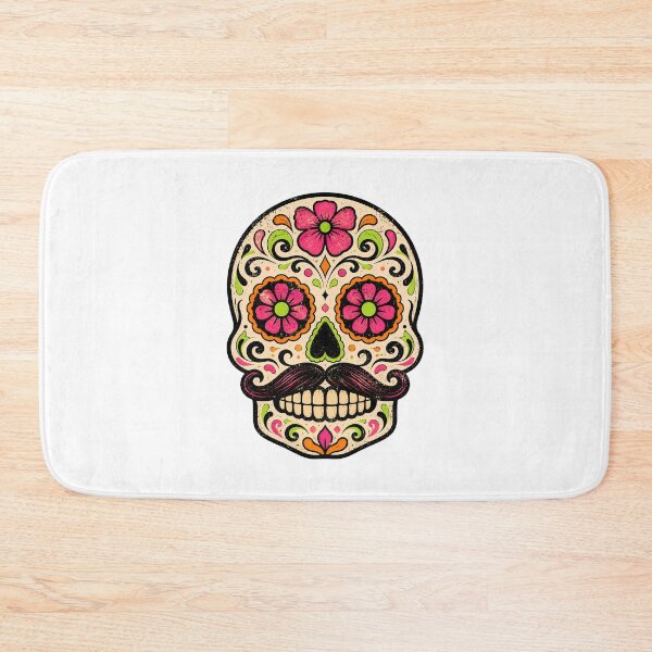 Item preview, Mustache Sugar Skull Calavera Mexican Folk Culture designed and sold by chattsuede.