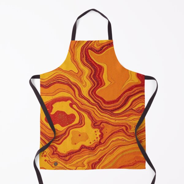 Item preview, Orange Yellow Fire Marble Swirl designed and sold by IntelliMindDesigns.