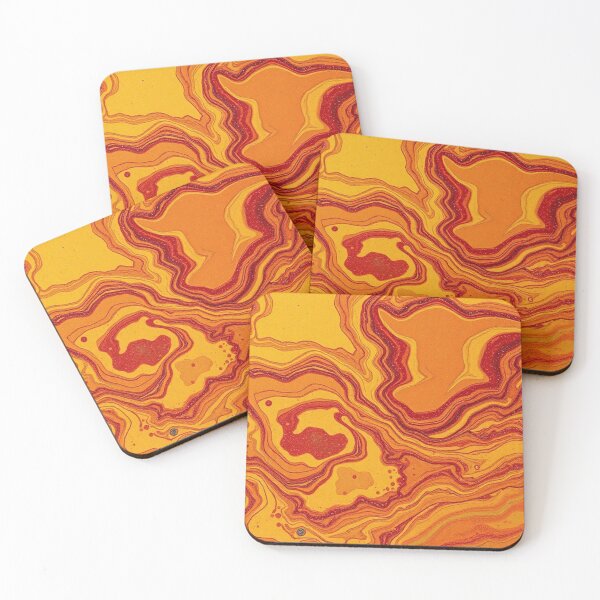 Item preview, Orange Yellow Fire Marble Swirl designed and sold by IntelliMindDesigns.
