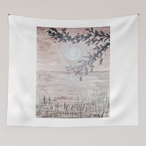 Item preview, Shimmery Sunset Over Waters Coastal Silhouette designed and sold by TerrellynKinneu.