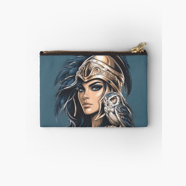 Item preview, Athena Greek Goddess of Wisdom with Owl and Warrior Helmet designed and sold by MythicMood.