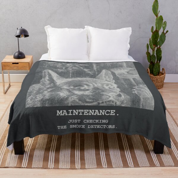 Item preview, Maintenance. Just checking the smoke detectors — Vintage Wolf Tee designed and sold by Core-E.