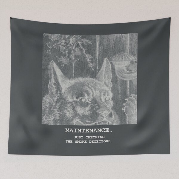 Item preview, Maintenance. Just checking the smoke detectors — Vintage Wolf Tee designed and sold by Core-E.