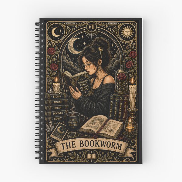 Item preview, The Bookworm Tarot Card designed and sold by Eunice44Designs.