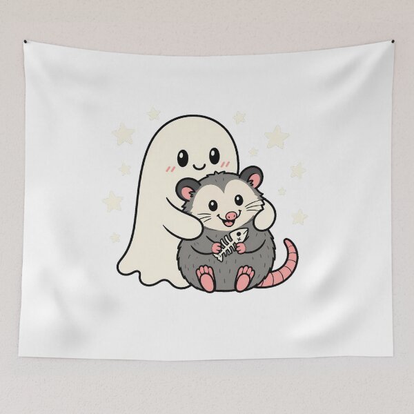 Item preview, Spooky Opossum Ghost Hug Pastel Goth Autumn Friend designed and sold by chattsuede.