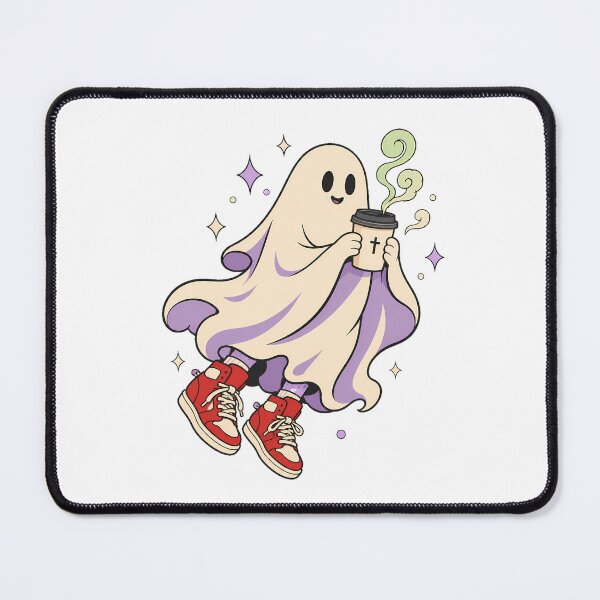 Item preview, Spooky Ghost Drinking Coffee Cozy Pastel Goth designed and sold by chattsuede.