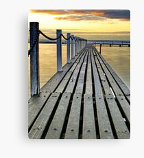 Walk the golden plank Canvas Print
