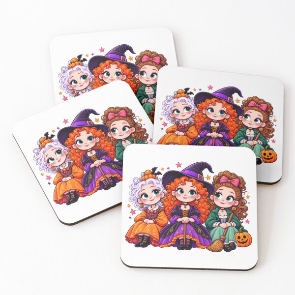 Item preview, Chibi Halloween Witch Trio with Brooms. designed and sold by Anime-Clothes1.