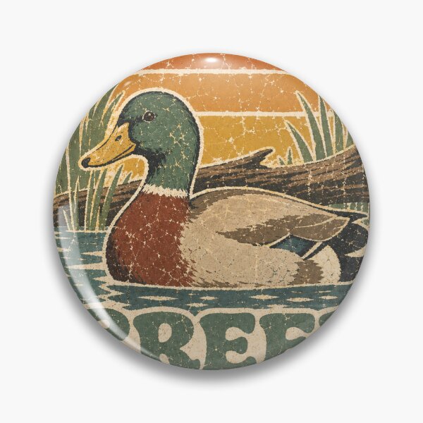 Item preview, Duck on the Quiet Creek Sun Faded Retro Art designed and sold by VisualArtsOasis.