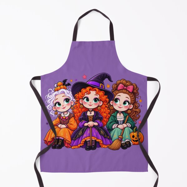 Item preview, Chibi Halloween Witch Trio with Brooms. designed and sold by Anime-Clothes1.