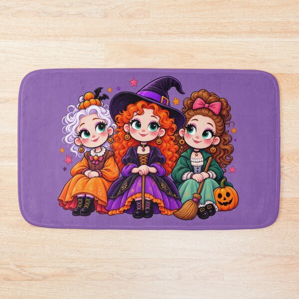 Item preview, Chibi Halloween Witch Trio with Brooms. designed and sold by Anime-Clothes1.