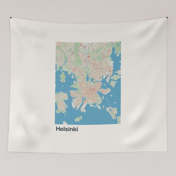 Item preview, Helsinki Minimalistic Map Art designed and sold by MapsNerd.