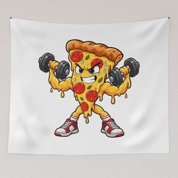 Item preview, Funny Pizza Workout Gym Design designed and sold by WeirdStation.