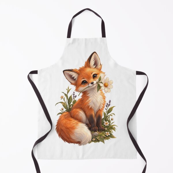 Item preview, Whimsical Fox with Daisy – Cute Woodland Cottagecore Art designed and sold by GraphiteRealm.